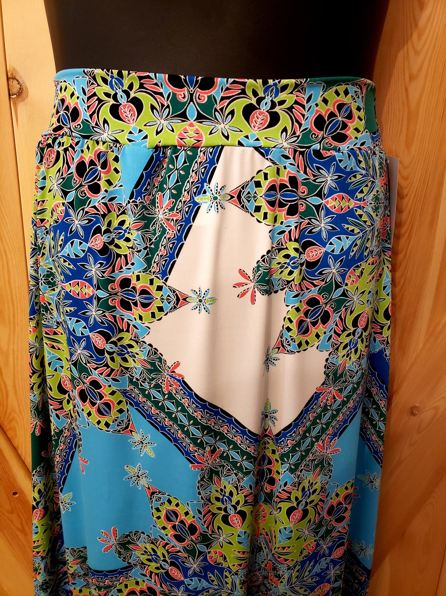 BURSTS OF COLOR Blue Maxi Straight Skirt