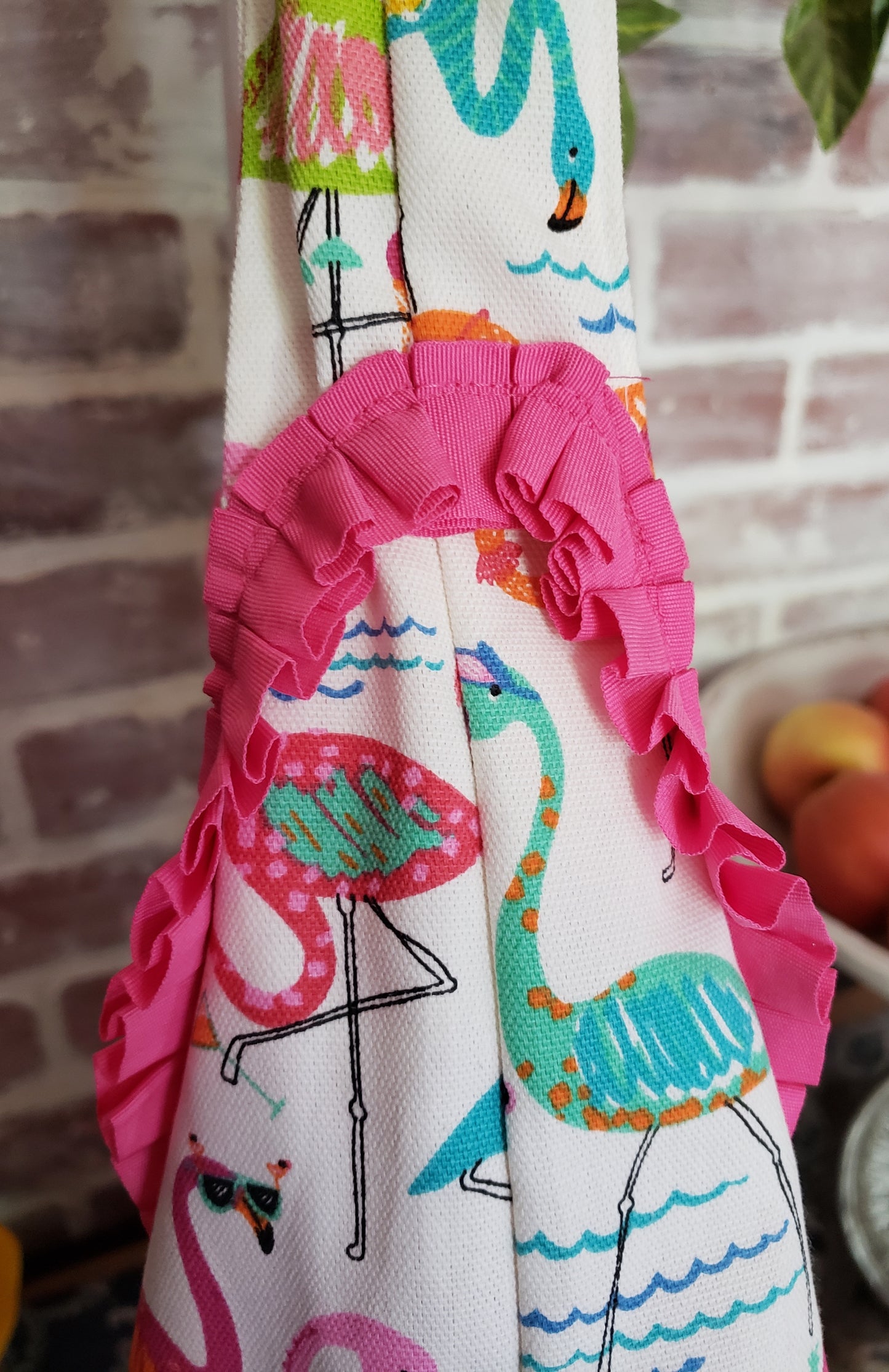 Handmade FLAMINGO LOVE Colorful Boho Shoulder Bags, Cotton Bohemian Bags Lined