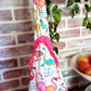 Handmade FLAMINGO LOVE Colorful Boho Shoulder Bags, Cotton Bohemian Bags Lined