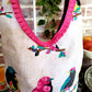 Handmade SONG BIRDS Colorful Boho Shoulder Bags, Cotton Bohemian Bags Denim Lined