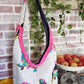 Handmade SONG BIRDS Colorful Boho Shoulder Bags, Cotton Bohemian Bags Denim Lined