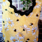 Handmade DAISY'S AND BUMBLE BEES Colorful Boho Shoulder Bags, Cotton Bohemian Bags Denim Lined