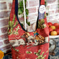 Handmade WESTERN COWBOY BRONCO HORSE Colorful Boho Shoulder Bags, Cotton Bohemian Bags Denim Lined