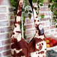 Handmade WESTERN COW HIDE COWBOY Colorful Boho Shoulder Bags, Cotton Bohemian Bags Denim Lined