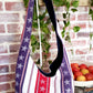 Handmade AMERICANA STARS & STRIPES FOREVER Colorful Boho Shoulder Bags, Cotton Bohemian Bags Denim Lined