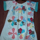 White Vintage Quilt Star Summer Weight Quilt Peasant Babydoll Dress L/XL/1X