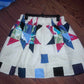 Cream LARGE STARS Quilt Top Elastic Waist Skirt