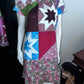 Multi Color STARBURST Patch Peasant Babydoll Dress S/M
