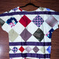 Diamond Square Patchwork  Quilt Top Boxy Top