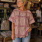 Vintage Dusty Rose Jacquard Woven Coverlet Box Top