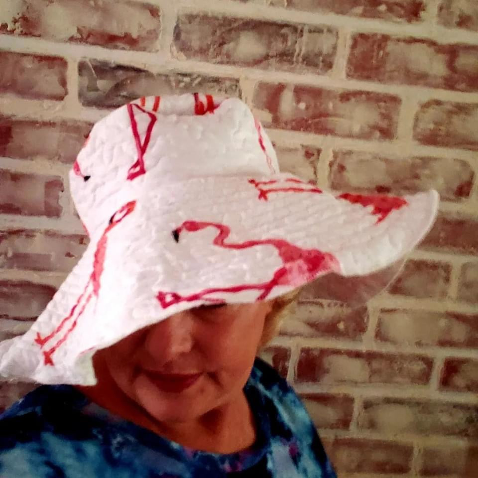 Flamingo Quilted Floppy Sun Hat