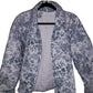 Blue & White Toile Floral print Relaxed Fit Quilt Coat  Fits Most Sizes