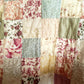 Quilt Coat Jacket - Pink Cream Patchwork Floral Vintage Quilt Fits Most