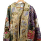 Quilt Coat Jacket - Yellow Cream Toile Patch Floral Fits Most